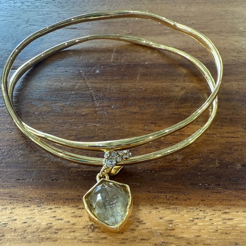 Alexis Bittar Gold Bracelet with Crystal Accent